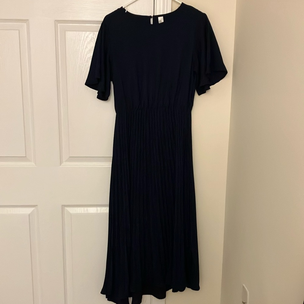 NAVY BLUE Women’s Pleated Dress